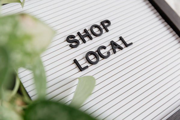 shop local sign - improve local seo strategies