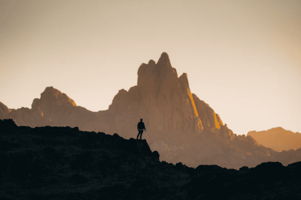 mountain at dusk