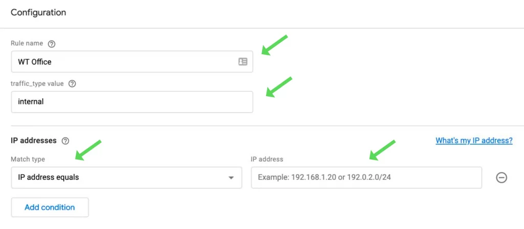 Configuration for Data filters in Google Analytics 4