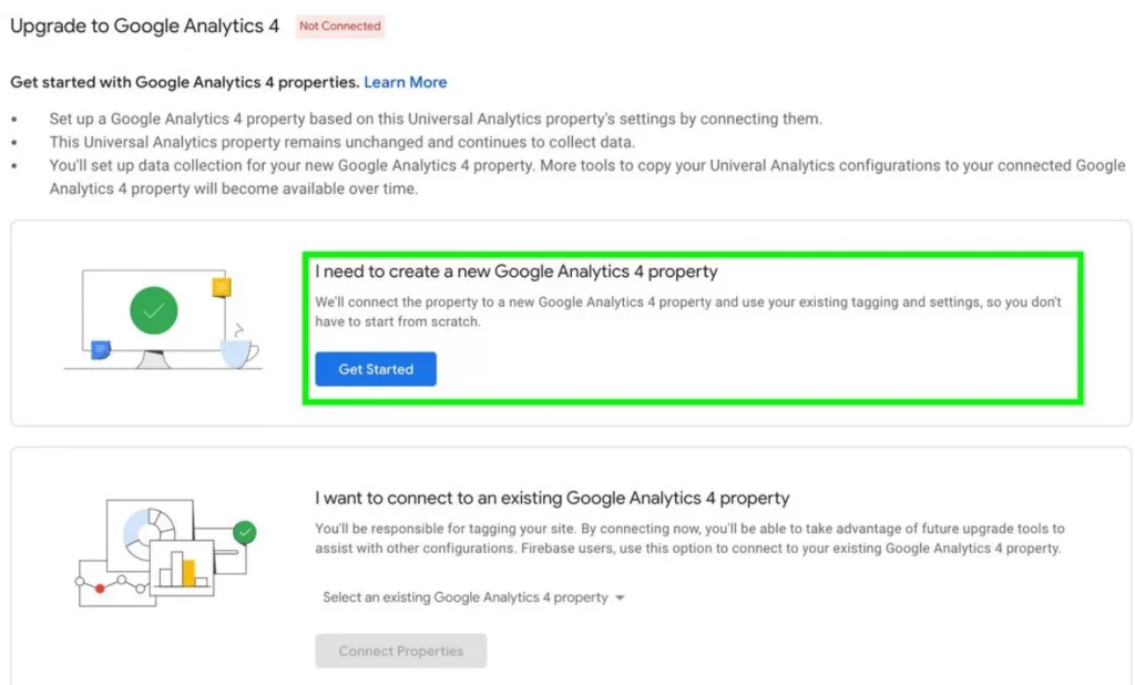 Create a new Google Analytics 4 property