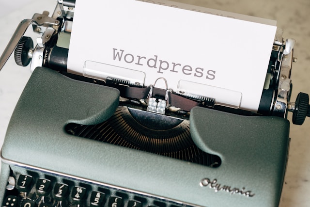 wordpress written by typewriter