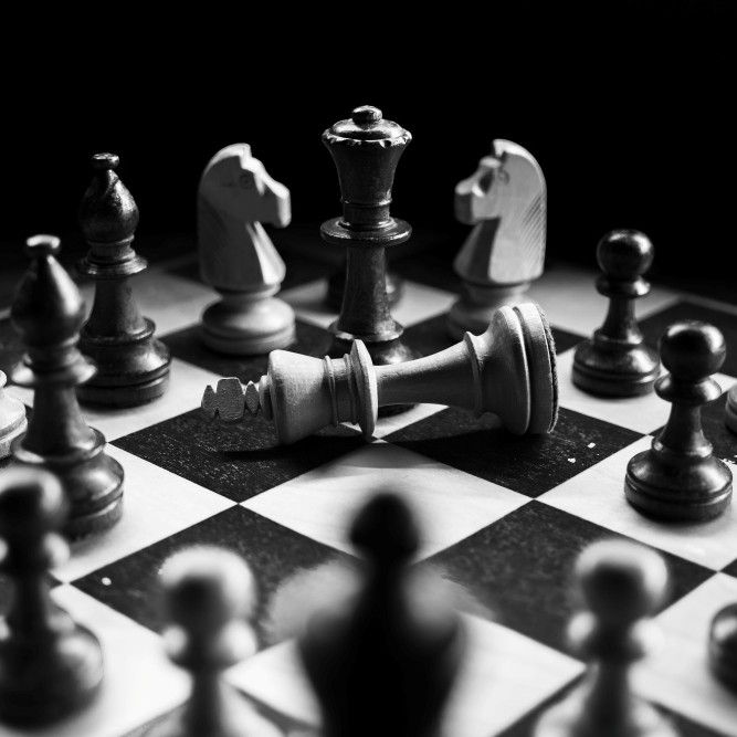 chess-s how to build a site architecture - photo of a black and white building structured and stacked on top of each other