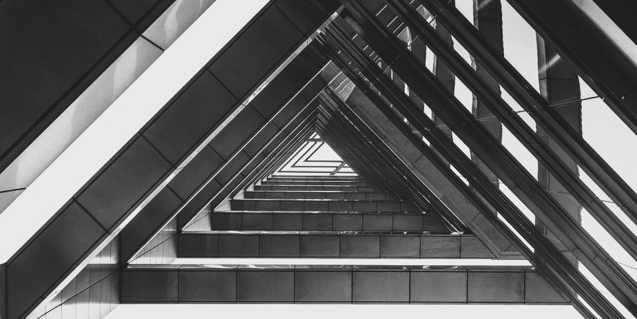 triangle-shaped-architecture2-1 how to build a site architecture - photo of a black and white building structured and stacked on top of each other
